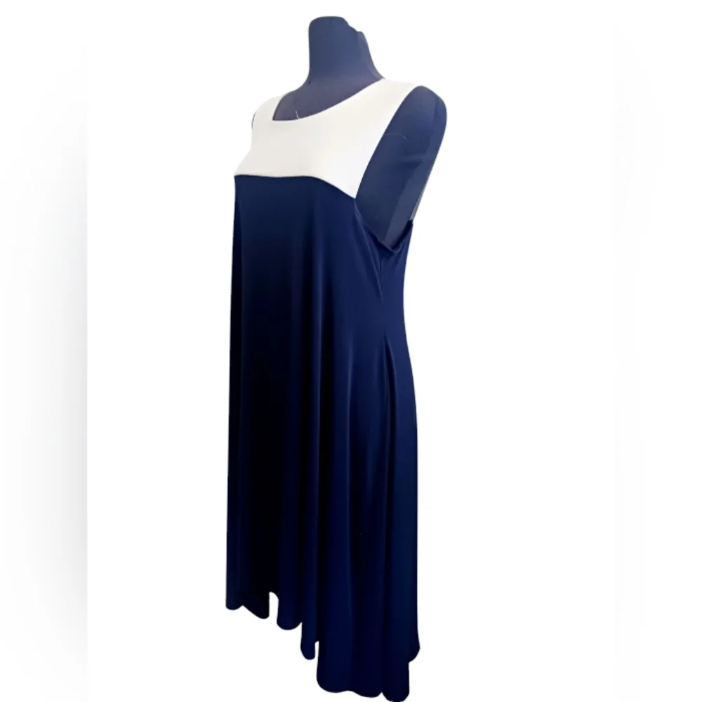 Black & White Colorblock Flowy Maxi Dress Size Large - Picture 3 of 5